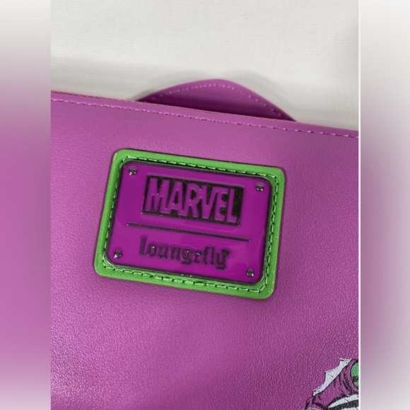 🔹️Loungefly 🔹️Marvel Green Goblin Zip Around Full Size Wallet Exclusive - Picture 4 of 4